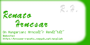 renato hrncsar business card
